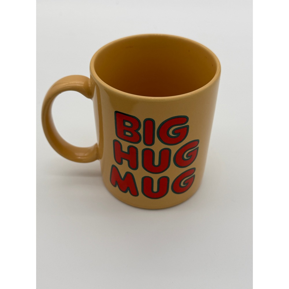FTD Big Hug Mug Vintage Mustard Yellow Ceramic Coffee Cup True Detective Prop